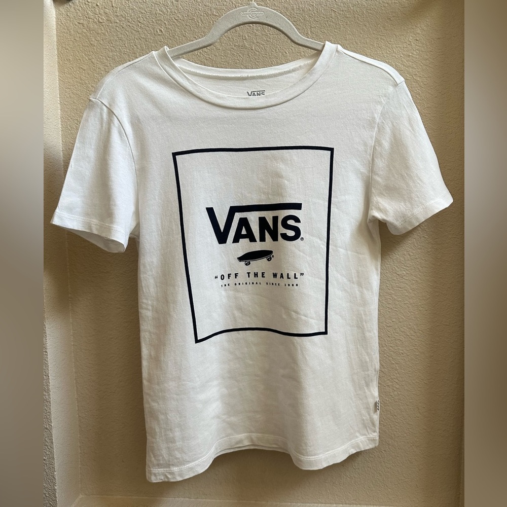 Vans Off The Wall t-shirt, white, short sleeves, XS size